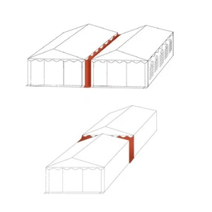 Regenrinne Verbindungsrinne für Partyzelte und Lagerzelte in weiß aus PVC - Bild 1 von 1