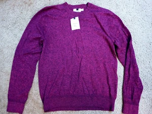 Topman Red Cotton Crewneck Sweater Medium - Picture 1 of 4