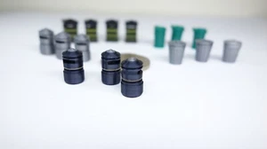 OO Gauge -1:76- High Street UK Litter Bin/Garbage Can collection bundle 16 pcs - Picture 1 of 6