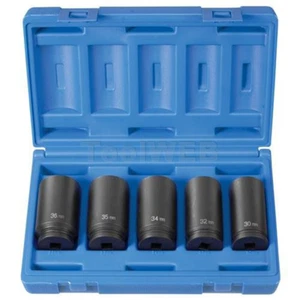 Grey Pneumatic 1705SN 5-Piece 1/2" Drive 6 Point Spindle Nut Socket Set NEW - Picture 1 of 1