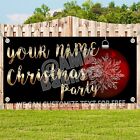 Christmas Family Party Custom Name Black And Red Advertising Vinyl Banner Sign