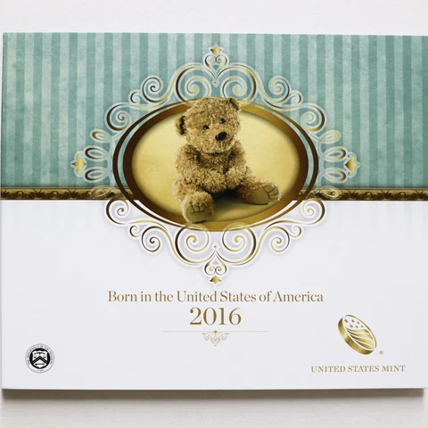 2016 Born in the USA Birth Year Proof Set 5 Coins Original US Mint OGP & COA Cover