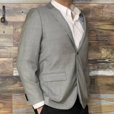 Indochino Made For You 100% Wool Gray Blazer Sport Jacket Size 46R *EXCELLENT* - Image 1 of 4