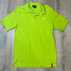 Mens South Pole Authentic Collection Lime Green Short Sleeve Polo Shirt Size L