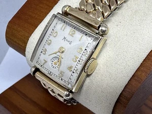 Vintage Man’s Yellow Mechanical Tank MILOS Swiss Watch SERVICED Cal. AS 970 - Picture 1 of 14