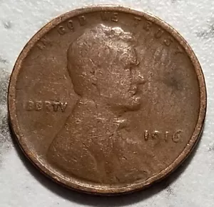 1916 P U.S. Lincoln Wheat Penny BIN321 - Picture 1 of 2
