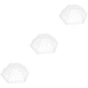 3 Count Portable Food Cover Plastic Platter Storage Containers Outdoor - Picture 1 of 12