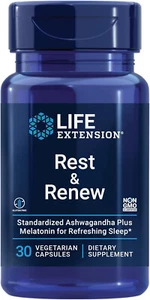 Life Extension Rest & Renew 30 vegetarian capsules 2PACK ( EXP. 10/2025) - Picture 1 of 2