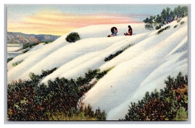 Alamogordo NM The Great White Sands National Monument Unposted Linen Postcard - Image 1 of 2