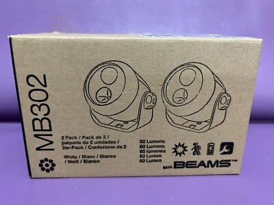 Mr Beams Wireless Motion Sensor LED Spot Light Easy Install No-Wire White (2pck) - Image 1 of 4