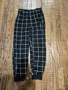 Wonder Nation Size Large Girl's Pajama Pants Black And White Square Pattern - Picture 1 of 5