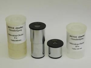REVUE Mikroskop-Okulare 5x und 15x - Steckdurchmesser: 23,2 mm - Picture 1 of 7