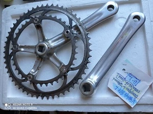 CAMPAGNOLO RECORD CRANKSET 53/39 SIZE 172,5 GUARNITURA BICI EROICA - Picture 1 of 5