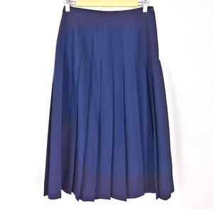 Vintage Principles marineblauer Faltenrock Größe 12 klassisch Midi hergestellt in UK 1980er - Bild 1 von 5