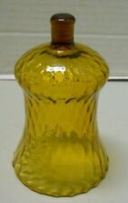 Porte-bougie votive vintage en verre ambre nid d'abeille ouragan globe #2