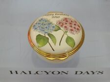 Halcyon Days Happy Birthday 2010 Floral Enamel Box - 1 1/2"(4cms)