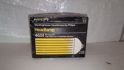 Lámpara de faro de 12 voltios 4651 (5966201) NOS Phillips Chevy/GM/GMC/Chevrolet/Otros Foto 1 de 4