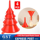 Plastic Funnel Kitchen 4pcs Red Medium Liquid Funnel Set Variety Large Small Au