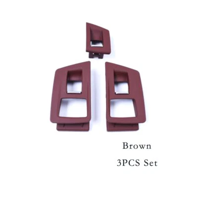 Window Lift Switch Button Panel 3PCS Set Brown Trim For BMW 5 Series F10/F11/F18 - Image 1 of 4