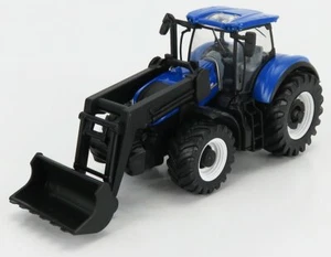 1/50 BURAGO - NEW HOLLAND - T7.315 TRACTOR WITH FRONT LOADER SCRAPER 18-31632 - Foto 1 di 1