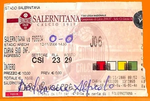 C2092- Vecchio BIGLIETTO PARTITA CALCIO - 2006 SALERNITANA VS FOGGIA - Foto 1 di 1