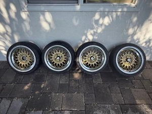 BBS RA MAHLE 15" 6J 7J ET13 STAGGERED BMW VW GOLD - Picture 1 of 5
