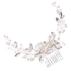 Imitation Pearls Comb Bride Bridal Headdress Rhinestone Hair Accessories