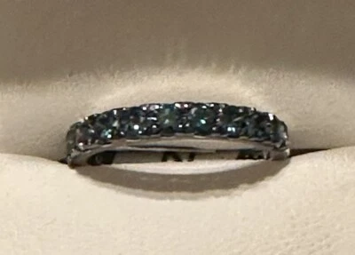 Limited Edition Blue Diamond Band  1 carat tw. Sz7 Sterling 925 Manhattan colle - Image 1 of 4