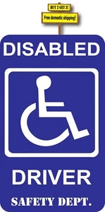 Handicap Symbol Disabled Driver Wheelchair Safety Decal Sticker p391 - Picture 1 of 2