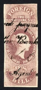 Billete extranjero de Ceilán BF7 2/- púrpura marrón perkin tocino - Imagen 1 de 1