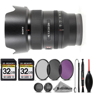 Sony FE 24mm f/1.4 GM Lens +3PC FILTER + 64GB STORAGE BUNDLE KIT - Picture 1 of 4