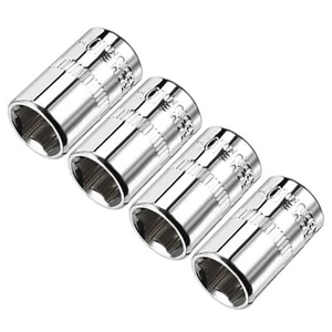 uxcell 4 Pcs 1/4-Inch Drive 10mm 6-Point Shallow Socket Metric Cr-V - Picture 1 of 5