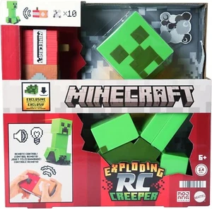 Mattel Minecraft Exploding RC Creeper * Luces y sonidos, 10 explosiones y código DLC - Imagen 1 de 8