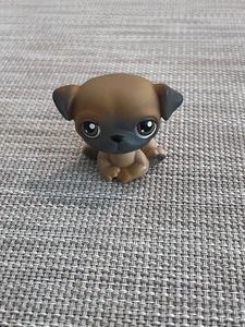 Littlest Pet Shop #2 Mops Welpe Hund grüne Punkte Augen Generation 1 - authentisch LPS - Bild 1 von 4