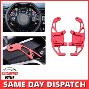 1 PAIR PADDLE SHIFT EXTENSIONS SHIFTERS RED FOR VW GOLF 7 MK7 7.5 VII GTI GTD R - Picture 1 of 10