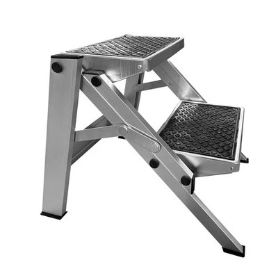 Double Folding Caravan Step Portable RV Accessories Ladder Camper Trailer Parts - image 1 of 4