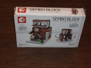 NIB SEMBO BLOCK 143 Piece Coffee Shop Cafe Starbucks SD6013 - Picture 1 of 9