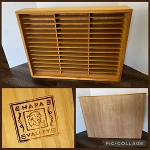 Vintage Napa Valley Holz VHS Video Videorecorder Kassette Band Wandregal Regal Halter 42 - Bild 1 von 22