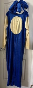 EUC Sonic the Hedgehog One Piece Pajamas Union Suit Halloween Costume Size L/XL