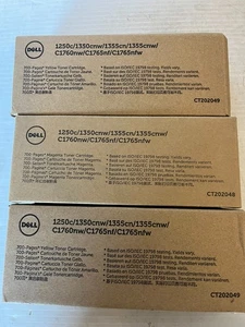 LOT OF 3 NEW Genuine Dell CT202048/ 2 x CT202049  Toners sealed - Picture 1 of 3