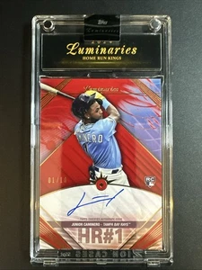 2024 Topps Luminaries Junior Caminero Home Run Kings RC Auto Red 1/10 #HRK-JC - Picture 1 of 2