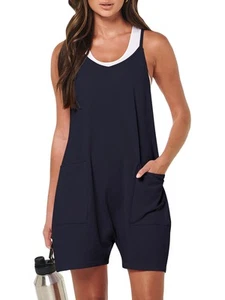 Womens Summer Sleeveless Rompers Jumpsuit Casual Beach Vacation Outfit - Picture 1 of 8