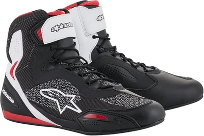 Zapatos de motocicleta Alpinestars Faster 3 Rideknit negros/blancos/rojos Foto 1 de 4