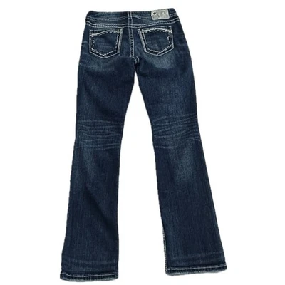 👖🤠 Jeans SILVER JEANS Co. Suki Bootcut | Lavado Oscuro Envejecido Curvilíneo Talla 4 Foto 1 de 4