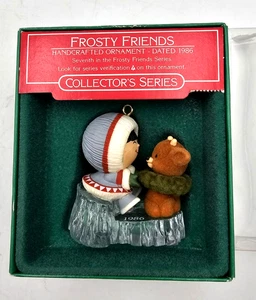 1986 Hallmark Frosty Friends Eskimo Christmas Ornament 7th in SERIES   - Picture 1 of 4