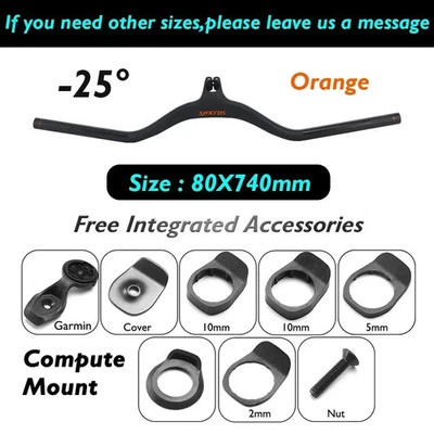 8 -17 -25 Degrees Mountain Bike Integrated Handlebar with Stem IC SL 80x740mm - Image 1 of 4