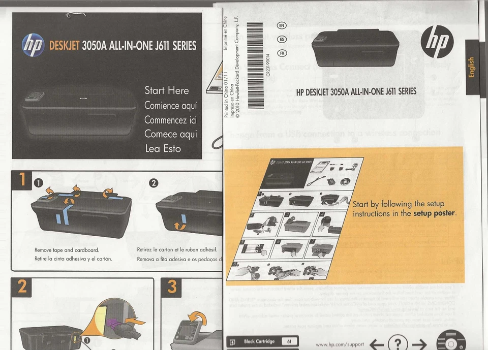 HP Deskjet 3050A All-In One J611 Series User Guide/Manual - Image 1 of 1