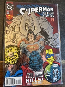 Action Comics #695 1994 DC Comics Superman Lobo Ed Hannigan cubierta de lámina plateada - Imagen 1 de 5