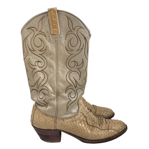 Botas Dan Post Python West Gris Taupe Talla 9A Estrechas - Imagen 1 de 11