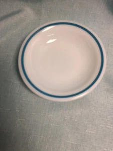 Vintage Pyrex Tableware by Corning USA Teal Stripe Berry Bowl - Picture 1 of 12